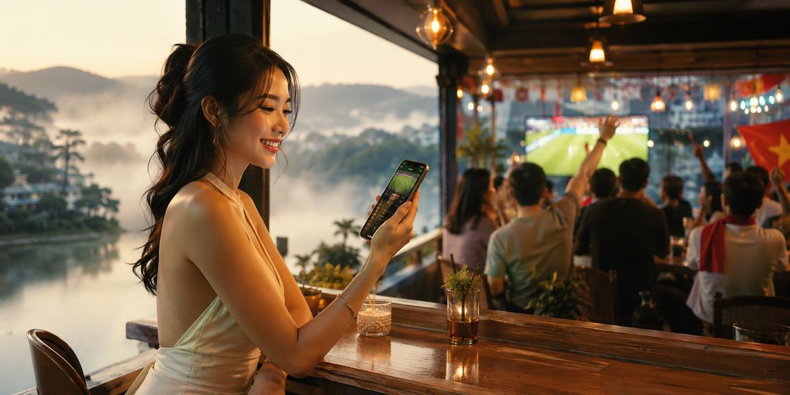 Người dùng tại Đà Lạt tham gia lễ hội và trải nghiệm casino trên điện thoại di động