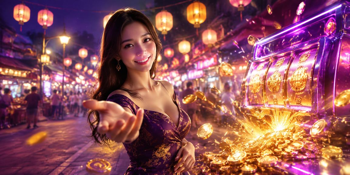Người chơi slot game tại chợ đêm Phú Quốc trên điện thoại